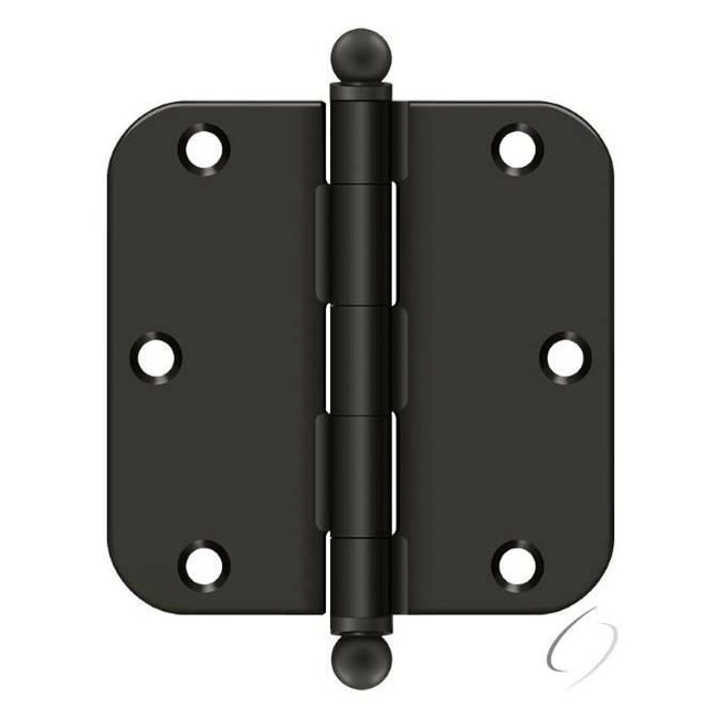 S35R510B-BT 3-1/2" x 3-1/2" x 5/8" Radius Hinge; with Ball Tips; Oil Rubbed Bronze Finish