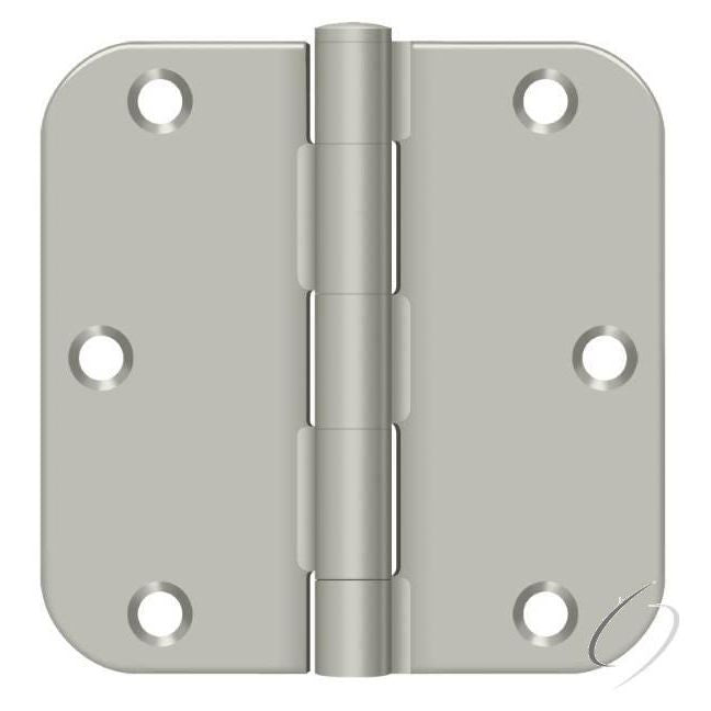 S35R515 - 3-1/2" x 3-1/2" x 5/8" Radius Hinge; Residential Thickness; Satin Nickel Finish