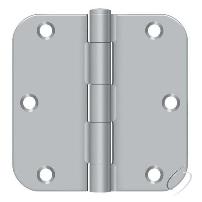 S35R526D 3-1/2" x 3-1/2" x 5/8" Radius Hinge; Residential Thickness; Satin Chrome Finish