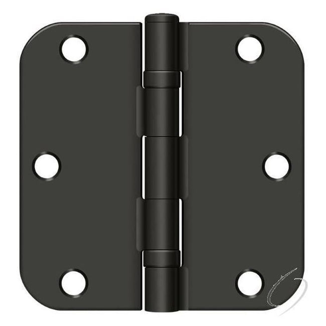S35R5BB10B 3-1/2" x 3-1/2" x 5/8" Radius Hinge; Ball Bearing; Oil Rubbed Bronze Finish