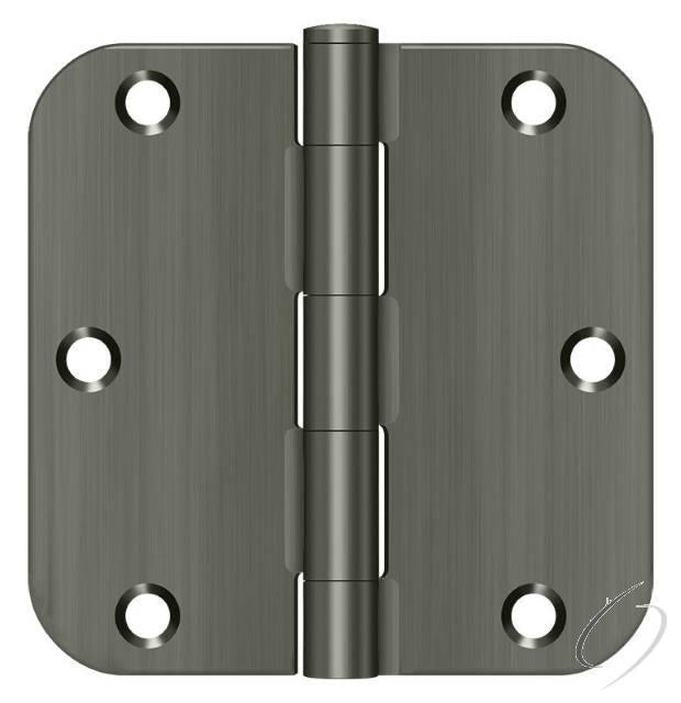 S35R5BK15A 3-1/2" x 3-1/2" x 5/8" Radius Hinge in Bulk Pack; Residential Thickness; Antique