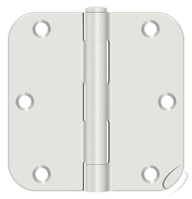 S35R5BKUSPW 3-1/2" x 3-1/2" x 5/8" Radius Hinge in Bulk Pack; Residential Thickness; White F