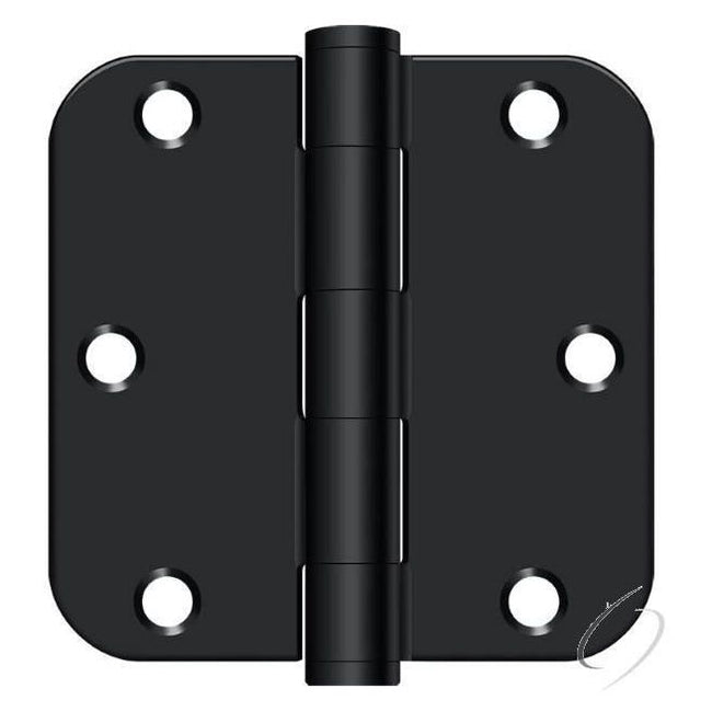 S35R5HD1B - S35R5 Heavy Duty1B 3-1/2" x 3-1/2" x 5/8" Radius Hinge; Heavy Duty; Flat Black F