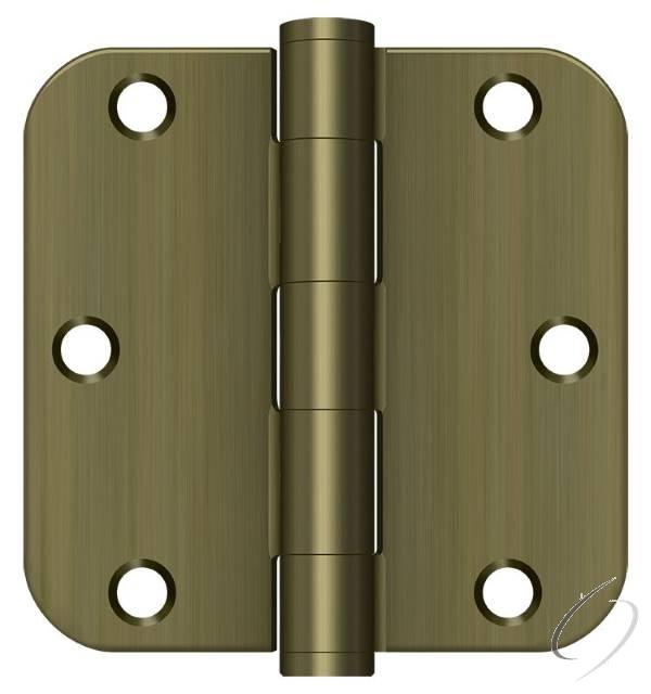 S35R5HD5 - S35R5 Heavy Duty5 3-1/2" x 3-1/2" x 5/8" Radius Hinge; Heavy Duty; Antique Brass