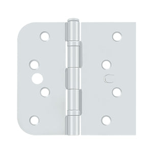 S41/4058BUSPL-S Left Hand 4" x 4-1/4" x 5/8" Radius x SQ Hinge; Security Stud; White Finish