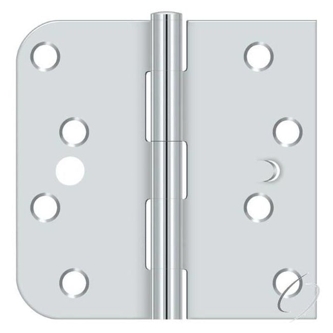 S44058TT26-LH Left Hand 4" x 4" x 5/8" x Square Hinge; Bright Chrome Finish