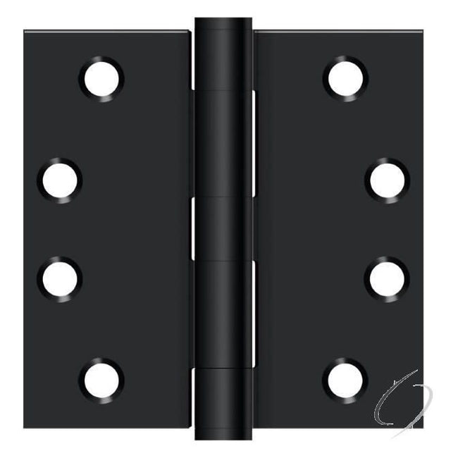 S44Heavy Duty1B 4" x 4" Square Hinge; Heavy Duty; Flat Black Finish