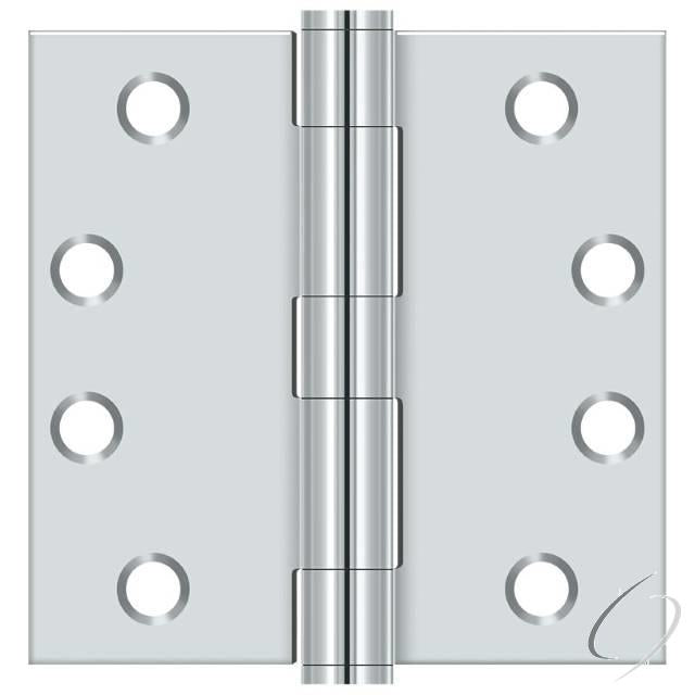 S44Heavy Duty26 4" x 4" Square Hinge; Heavy Duty; Bright Chrome Finish
