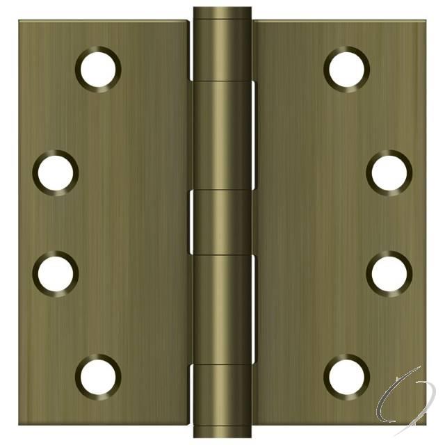 S44Heavy Duty5 4" x 4" Square Hinge; Heavy Duty; Antique Brass Finish