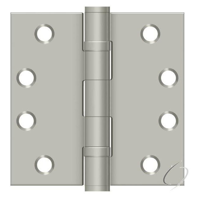 S44HDBB15 4" x 4" Square Hinge; Heavy Duty; Ball Bearings; Satin Nickel Finish