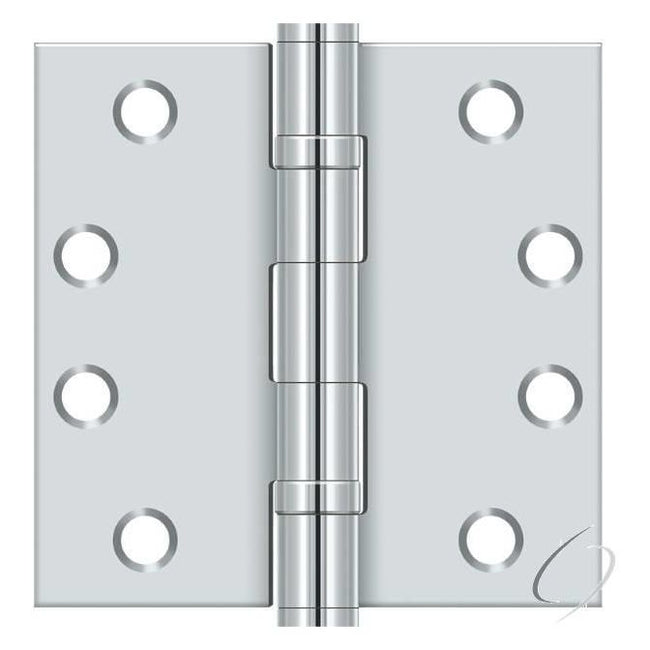 S44HDBB26 4" x 4" Square Hinge; Heavy Duty; Ball Bearings; Bright Chrome Finish