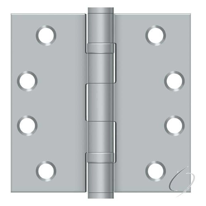 S44HDBB26D 4" x 4" Square Hinge; Heavy Duty; Ball Bearings; Satin Chrome Finish