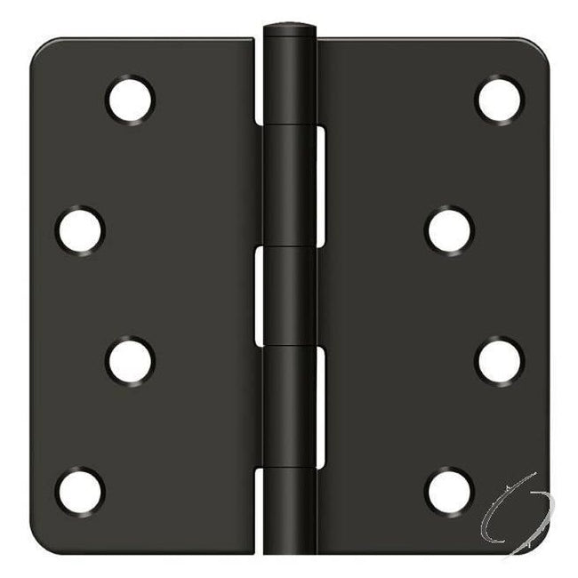 S44R410B 4" x 4" x 1/4" Radius Hinge; Oil Rubbed Bronze Finish