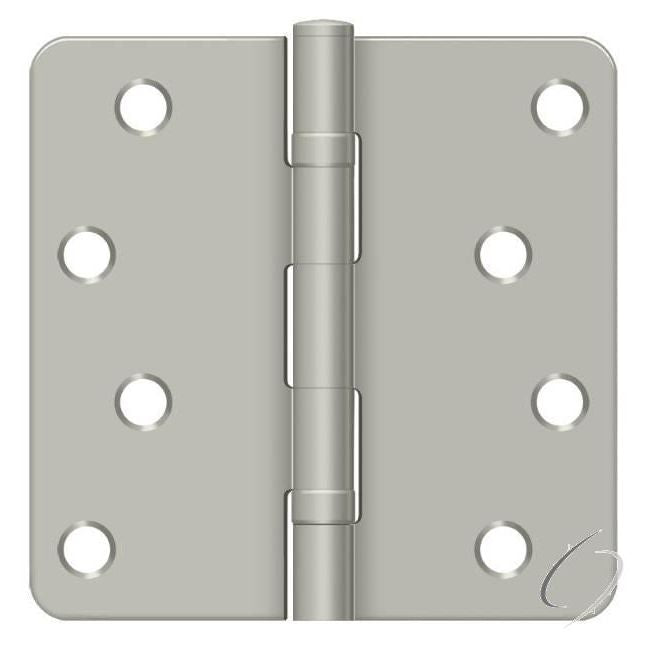 S44R4BB15 4" x 4" x 1/4" Radius Hinge; Ball Bearings; Satin Nickel Finish