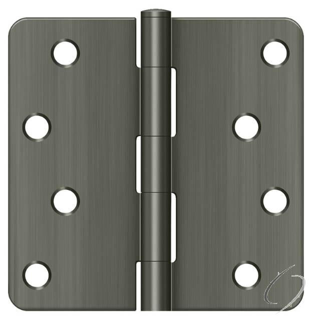 S44R4BK15A 4" x 4" x 1/4" Radius Hinge in Bulk Pack; Antique Nickel Finish - * Bulk Packs Mu