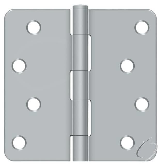 S44R4BK26D 4" x 4" x 1/4" Radius Hinge in Bulk Pack; Satin Chrome Finish - * Bulk Packs Must