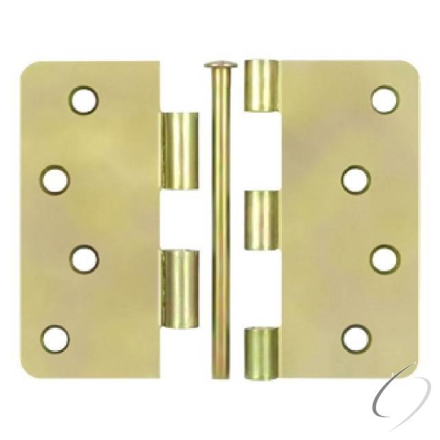 S44R4BK2D-UN 4" x 4" x 1/4" Radius Hinge in Bulk Pack; Zinc Dichromate Plated Finish - * Bul