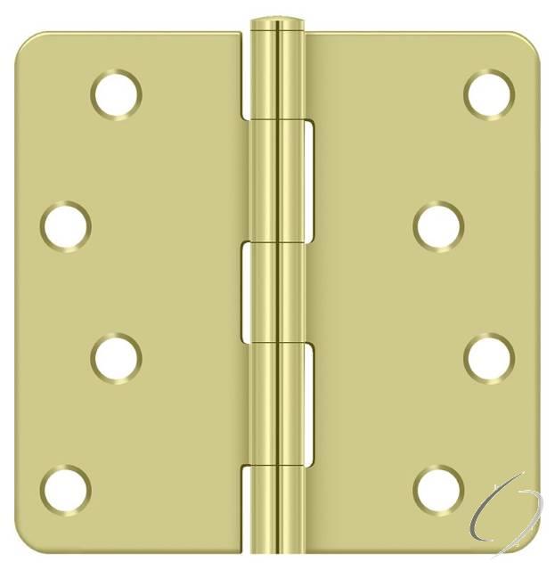 S44R4BK2D 4" x 4" x 1/4" Radius Hinge in Bulk Pack; Zinc Dichromate Plated Finish - * Bulk P