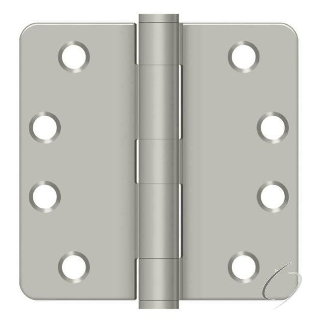 S44R4Heavy Duty15 4" x 4" x 1/4" Radius Hinge; Heavy Duty; Satin Nickel Finish