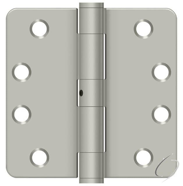 S44R4Heavy DutyN15 4" x 4" x 1/4" Radius Hinge; Heavy Duty; Satin Nickel Finish