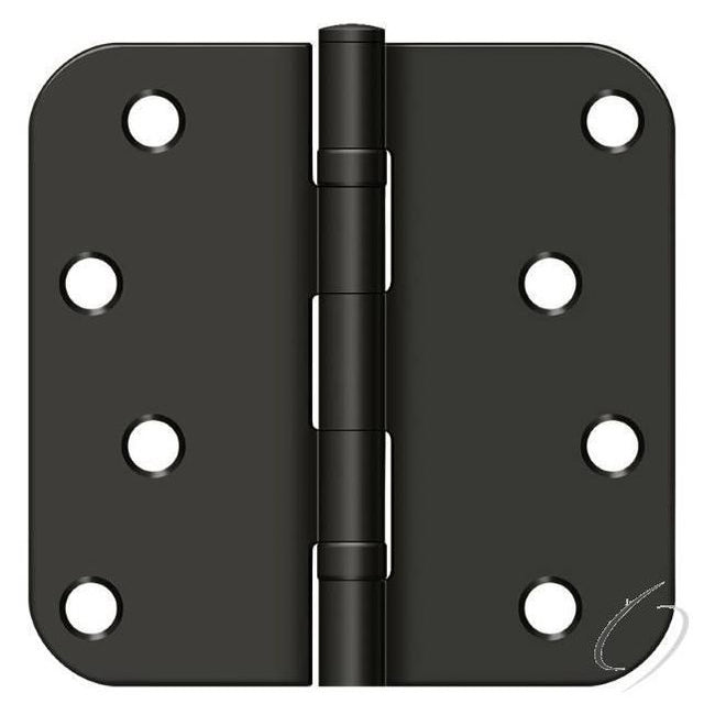 S44R5BB10B 4" x 4" x 5/8" Radius Hinge; Ball Bearings; Oil Rubbed Bronze Finish