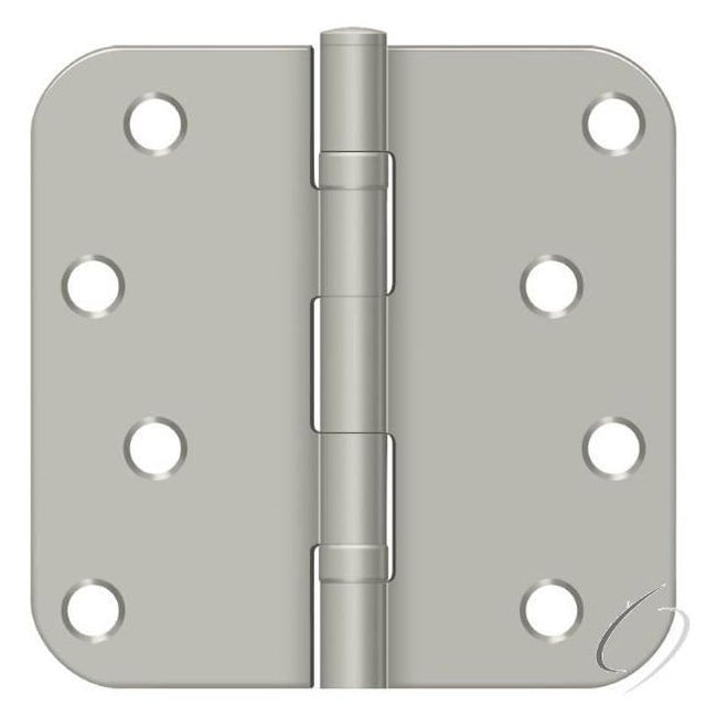 S44R5BB15 4" x 4" x 5/8" Radius Hinge; Ball Bearings; Satin Nickel Finish