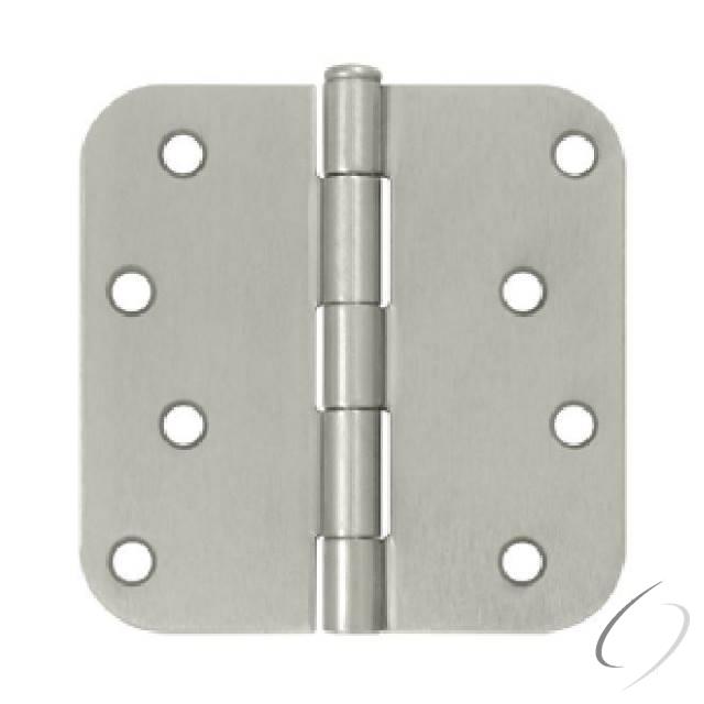 S44R5BK15 4" x 4" x 5/8" Radius Hinge in Bulk Pack; Satin Nickel Finish - * Bulk Packs Must