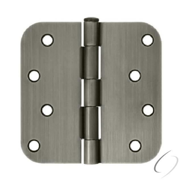 S44R5BK15A 4" x 4" x 5/8" Radius Hinge in Bulk Pack; Antique Nickel Finish - * Bulk Packs Mu
