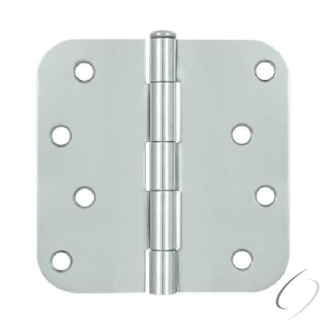 S44R5BK26 4" x 4" x 5/8" Radius Hinge in Bulk Pack; Bright Chrome Finish - * Bulk Packs Must