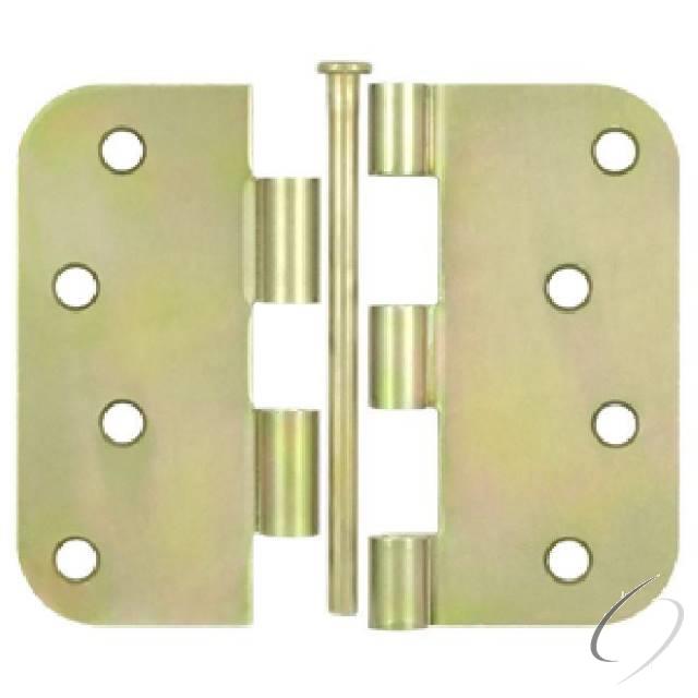 S44R5BK2D-UN 4" x 4" x 5/8" Radius Hinge in Bulk Pack; Zinc Dichromate Plated Finish - * Bul