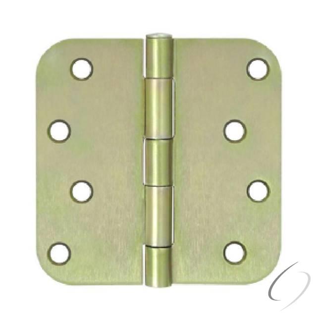 S44R5BK2D 4" x 4" x 5/8" Radius Hinge in Bulk Pack; Zinc Dichromate Plated Finish - * Bulk P