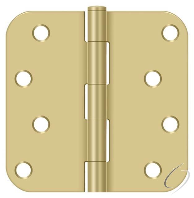 S44R5BK3/4 4" x 4" x 5/8" Radius Hinge in Bulk Pack; Bright Brass By Satin Brass Finish - *
