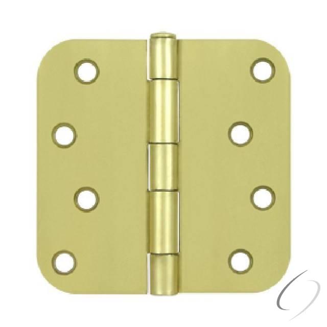 S44R5BK4 4" x 4" x 5/8" Radius Hinge in Bulk Pack; Satin Brass Finish - * Bulk Packs Must Be