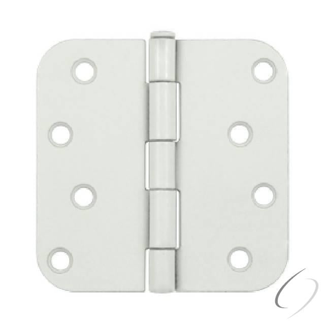 S44R5BKUSPW 4" x 4" x 5/8" Radius Hinge in Bulk Pack; White Finish - * Bulk Packs Must Be Pu