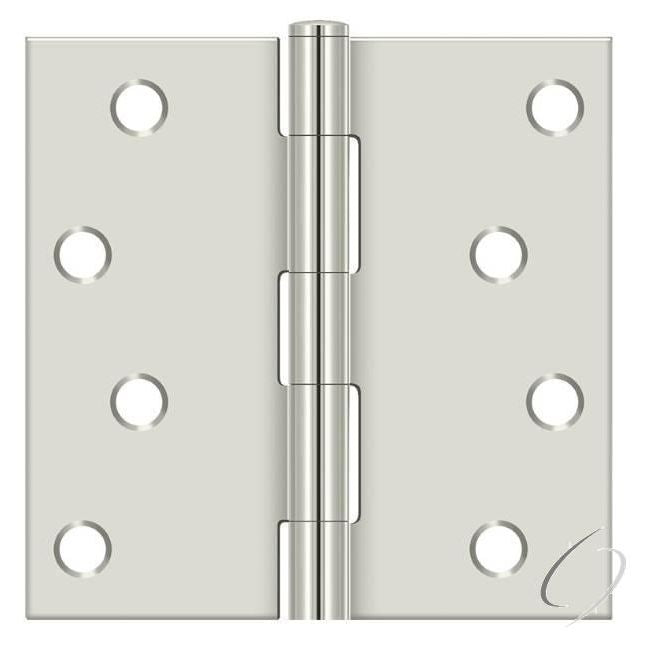 S44U14-R 4" x 4" Square Hinge; Bright Nickel Finish