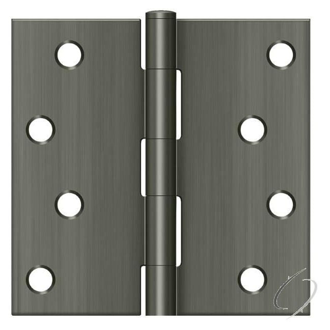 S44U15A-R 4" x 4" Square Hinge; Antique Nickel Finish