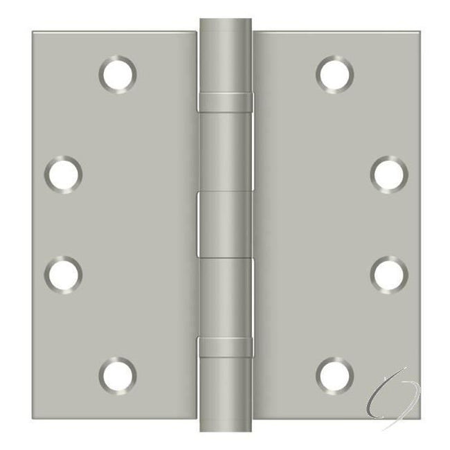 S45BBU15 4-1/2" x 4-1/2" Square Hinge; Heavy Duty; Ball Bearings; Satin Nickel Finish