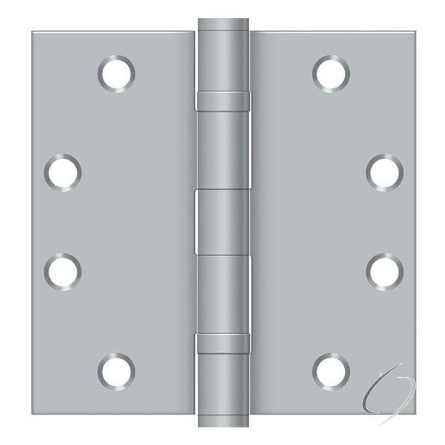 S45BBU26D 4-1/2" x 4-1/2" Square Hinge; Heavy Duty; Ball Bearings; Satin Chrome Finish