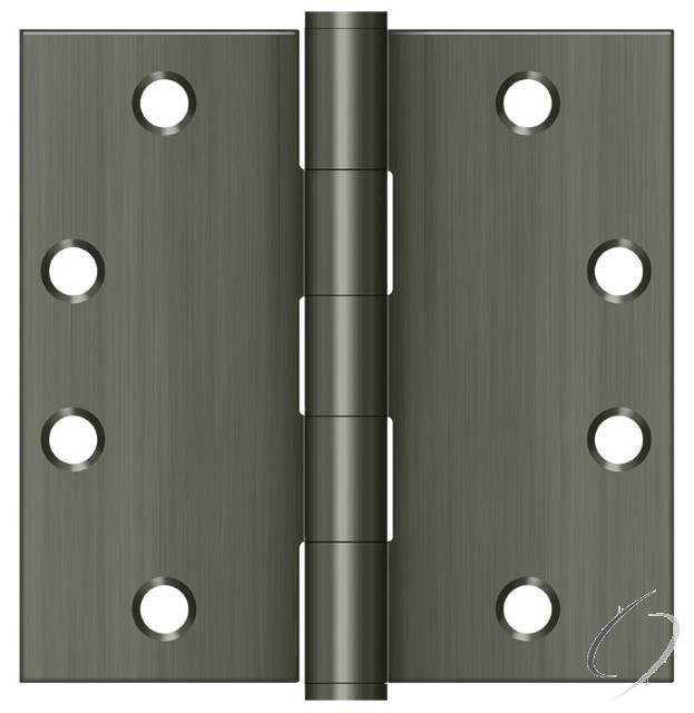 S45U15A 4-1/2" x 4-1/2" Square Hinge; Heavy Duty; Antique Nickel Finish