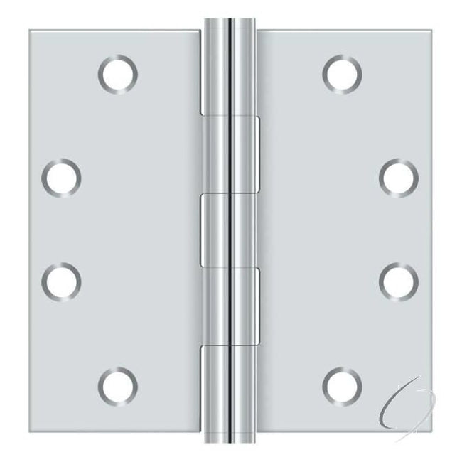 S45U26 4-1/2" x 4-1/2" Square Hinge; Heavy Duty; Bright Chrome Finish