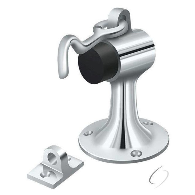 SAHF358U26 Floor Mount Bumper with Holder; Bright Chrome Finish