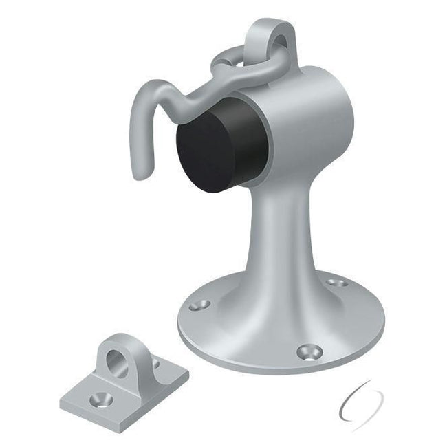 SAHF358U26D Floor Mount Bumper with Holder; Satin Chrome Finish