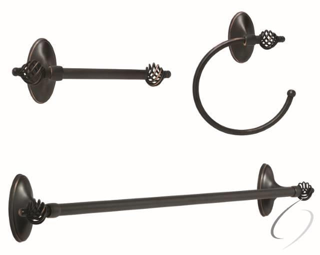 SAYBROOKCORB2 Bathroom Kit with BH26520ORB Tissue Roll Holder BH26521ORB Towel Ring BH26524ORB Towel Bar Oil Rubbed Bronze Finish