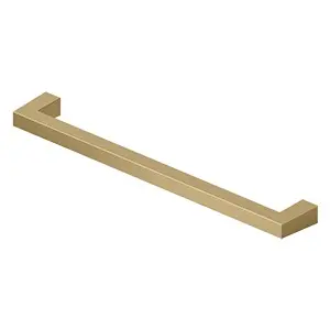 SBP80U4 Modern Square Bar Cabinet Pull with 8" Center to Center Satin Brass Finish