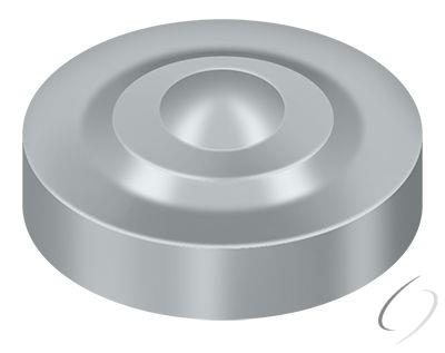 SCD100U26D Screw Cover; Round; Dimple; 1" Diameter; Satin Chrome Finish