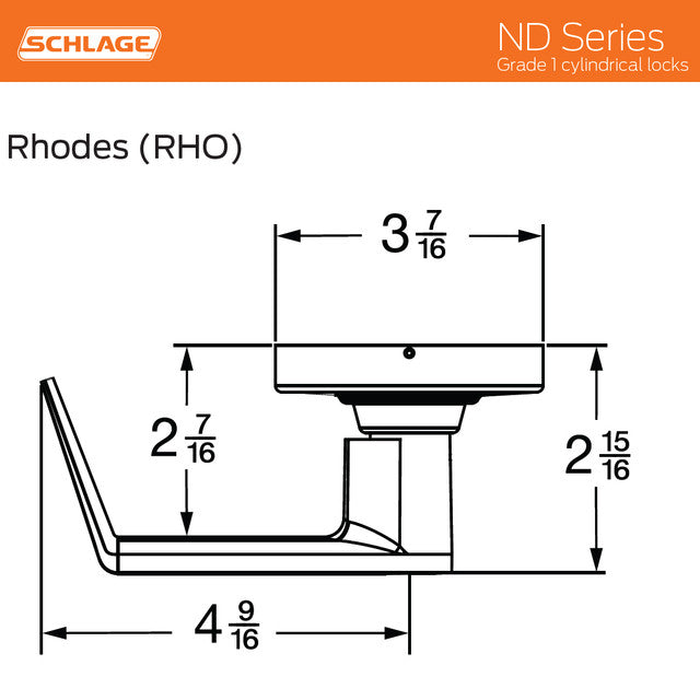 ND Series Commercial Grade Passage Door Lever