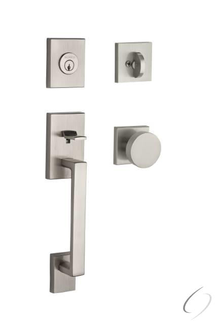 La Jolla Single Cylinder Handleset with Contemporary Interior Knob