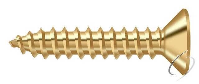 SCWB1010CR003 Wood Screw; SB; #10 x 1"; Lifetime Brass Finish