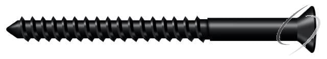 SCWB1025U19 Wood Screw; SB; #10 x 2-1/2"; Black Finish