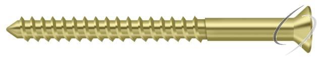 SCWB1025U3 Wood Screw; SB; #10 x 2-1/2"; Bright Brass Finish